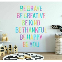 "Be ..." Kid Wall Quote Sticker