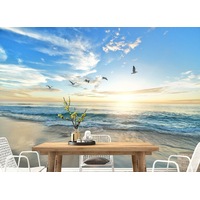Birds Sandy Beach Removable Wall Mural