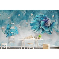 Blue Fish Removable Wall Mural