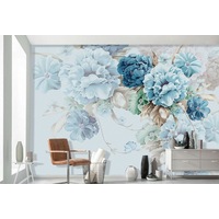 Blue Flower Blossom Removable Wall Mural