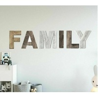 "Family" Wood Quote Wall Sticker