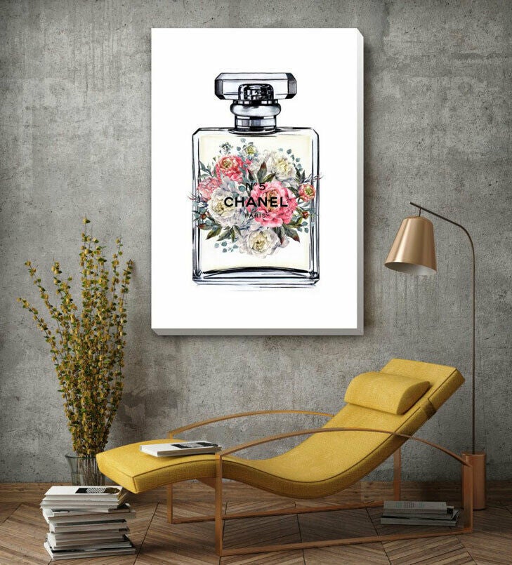 Flower Perfume Fashion Stretched Canvas Print F140