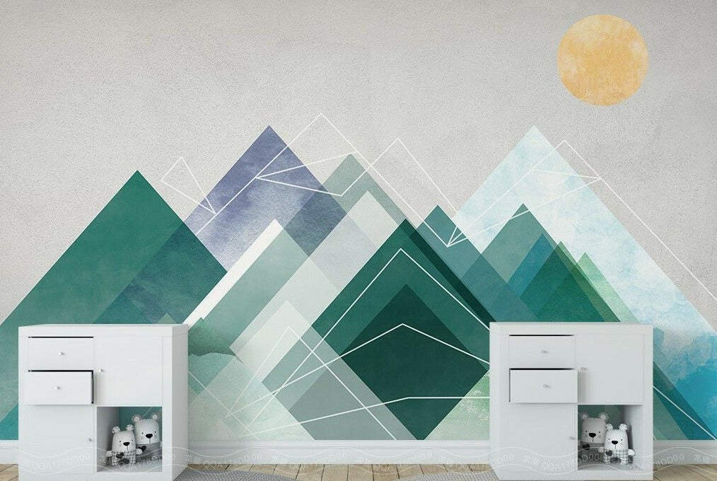 Geometric Mountain Removable Wall Mural