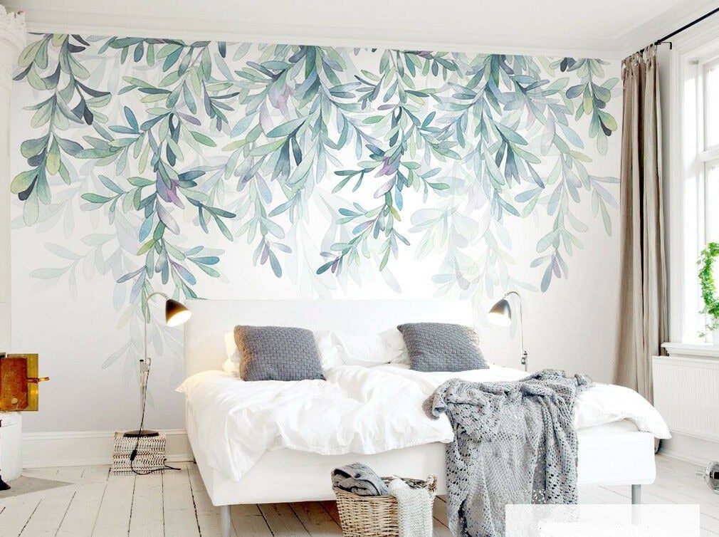Green Leaves Foliage Removable Wall Mural