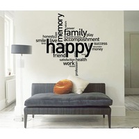 "Happy" Wall Quote