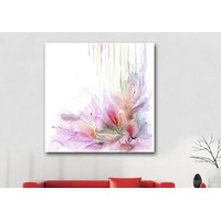 "Spring Rain" Flowers Stretched Canvas Print