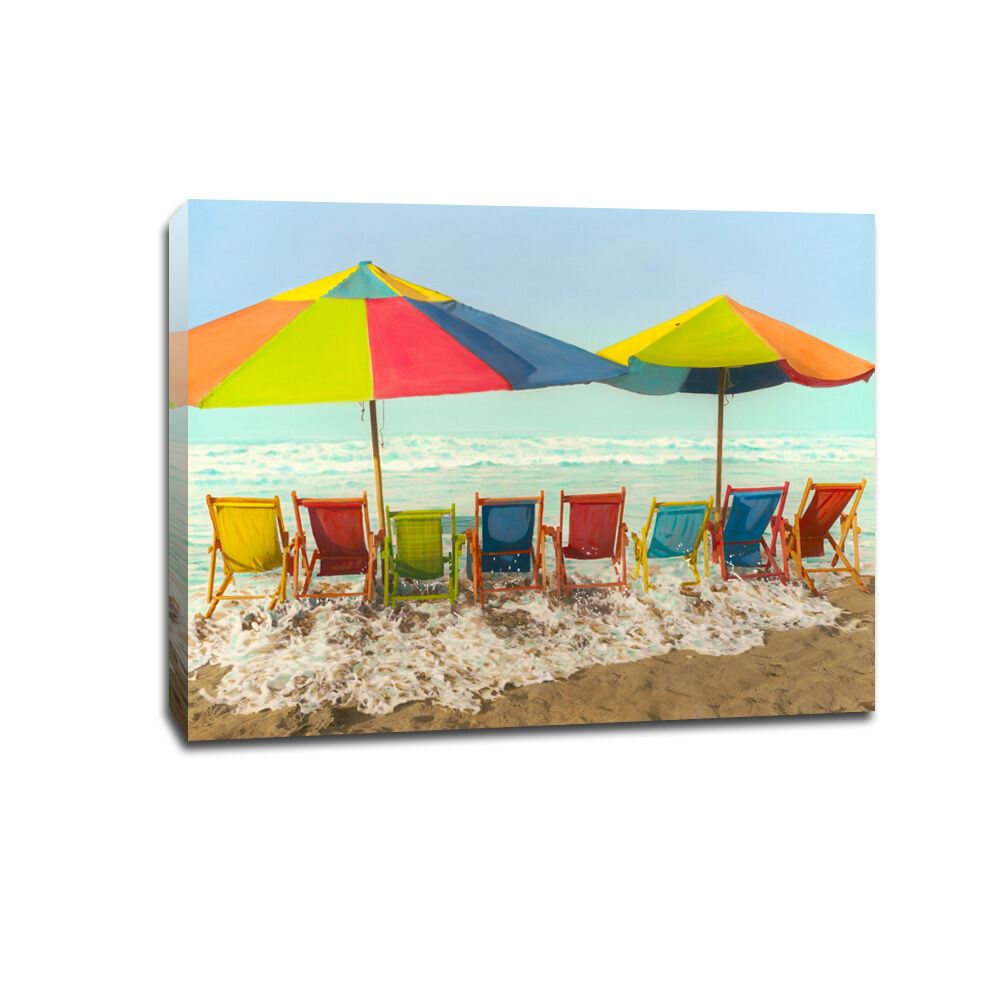 Summer Beach Stretched Canvas Print