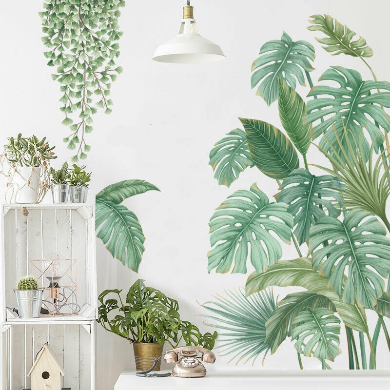 Tropical Leaves Plant Wall Stickers