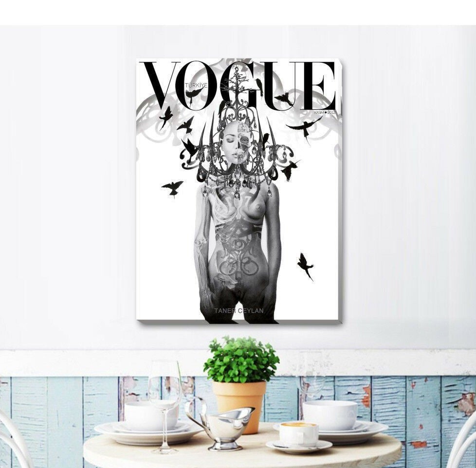 Vogue Fashion Stretched Canvas Print F105