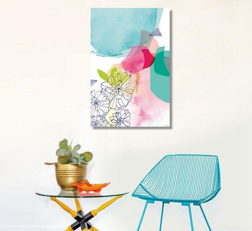 Watercolour Abstract Stretched Canvas Print