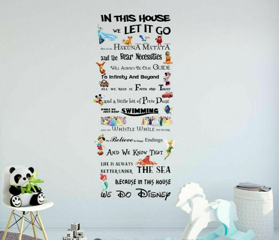 "We Do Disney" Kids Wall Stickers Quote