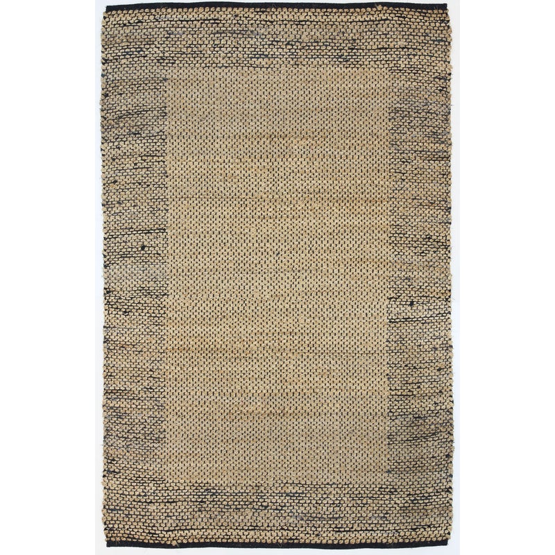 Buy Black Border Jute Rug MyDeal