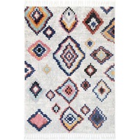 Boho Moroccan Agadir Geometric Ivory & Multi Rug