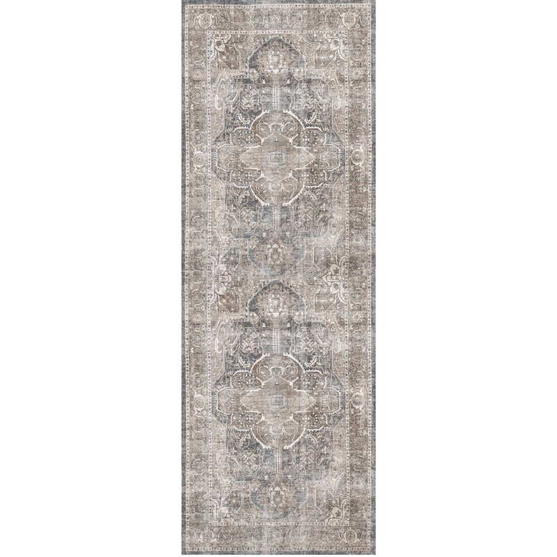 Buy Distressed Vintage Kendra Ash Area Runner Rug MyDeal