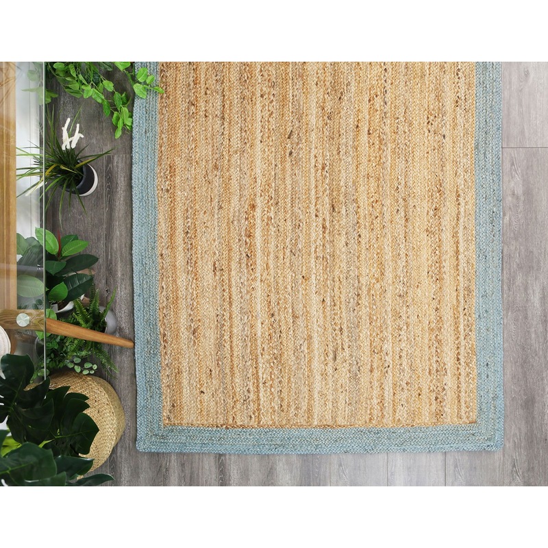 Hampton Blue Border Jute Rug | Buy Jute & Sisal Rugs - 1557324 hamptons jute rug