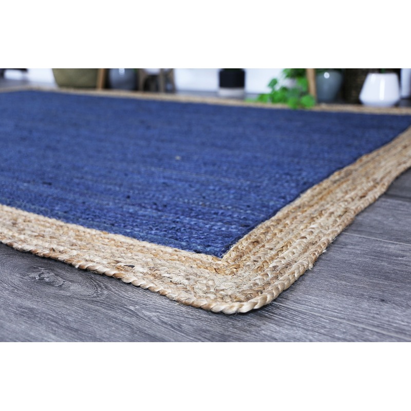 Buy Hampton Contemporary Navy Jute Rug MyDeal