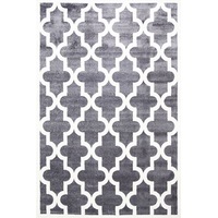 Playtime Billie Kids Grey Lattice Rug