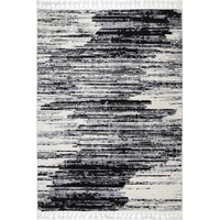 Micha Raw Abstract Grey Rug