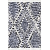 Micha Kanani Geometric Navy Blue Rug