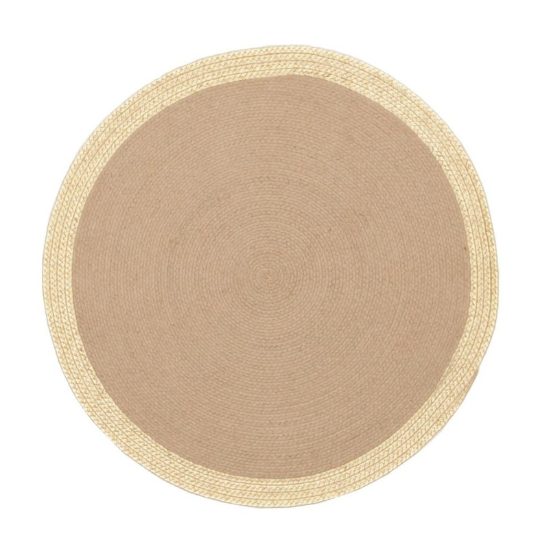 Buy Milano Metallic Gold and Natural Jute Rug MyDeal