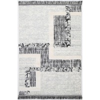 Mono Sarac Contemporary Cream & Anthracite Rug