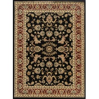 Ornate Reggie Traditional Black & Red Rug