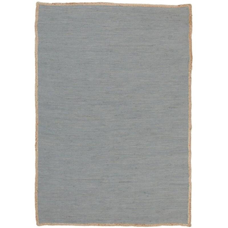Buy Reno Cotton and Jute Rug Blue MyDeal