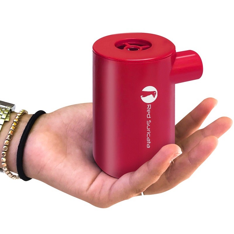 Red Suricata Mini Rechargeable Electric Air Pump for Inflatables