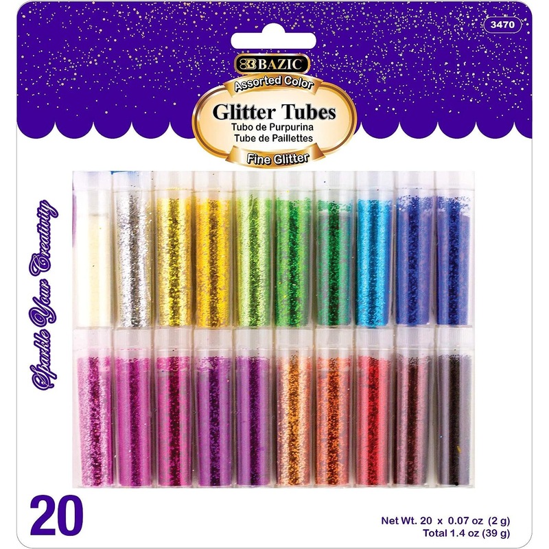 Buy 20 x Colours Glitter Tubes DIY Multi Assorted Art Craft Glitters