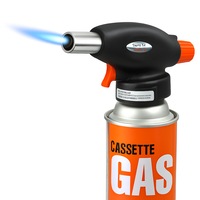 Butane Torch Head Adjustable Flame 360° Use for Cooking BBQ Welding (No Gas)