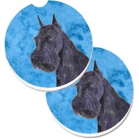 Set of 2 Car Coasters -Blue Schnauzer -Caroline's Treasures