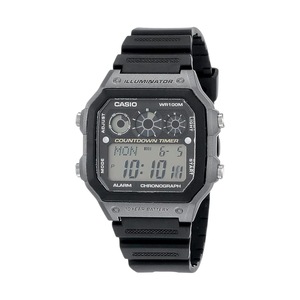 Casio AE1300WH-8A Unisex Black Digital Watch with Black Band