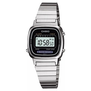 Casio LA670WA-1 LA670WA LA670 Silver Women's Ladies Digital Retro Vintage Watch