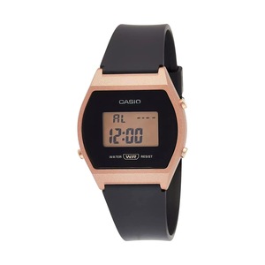 CASIO LW204-1A Unisex Rose Gold Digital Watch with Black Band