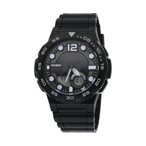 Casio Mens Analog-Digital Watch AEQ-100W-1BVDF Black Resin 100M Water Resistant