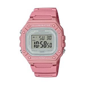 Casio W-218HC-4AVDF Unisex Digital Watch Pink Resin Band 50M Water Resistant