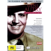 Gene Autry Collection 10 Movies On 2 Discs - Rare DVD Aus Stock New Region ALL