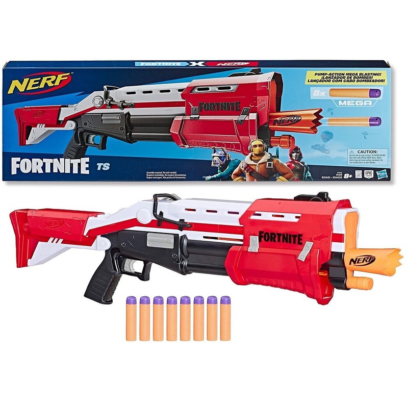 Buy NERF Fortnite TS-1 - NERF MEGA Blaster - Pump action, 8 Official ...