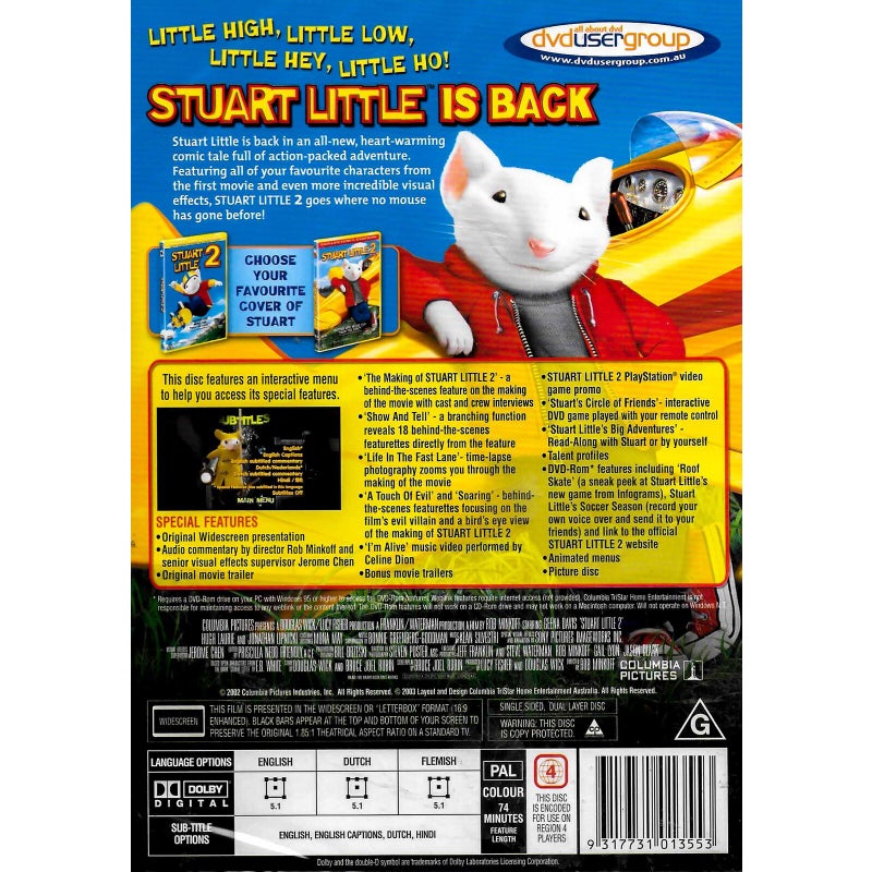 Buy Stuart Little 2 Collector's Edition -Rare DVD Aus Stock -Family New  Region 4 - MyDeal