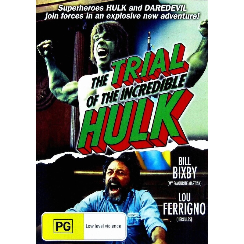 Buy THE TRIAL OF THE INCREDIBLE HULK BILL BIXBY LOU FERRIGNO DVD - MyDeal