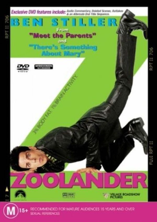 Zoolander- Ben Stiller, Owen Wilson -Rare DVD Aus Stock Comedy Preowned: Excellent Condition