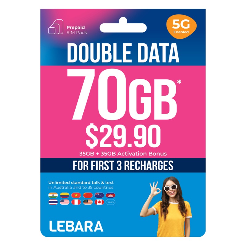 Buy Lebara 29.90 Starter Pack PrePaid SIM Card MyDeal