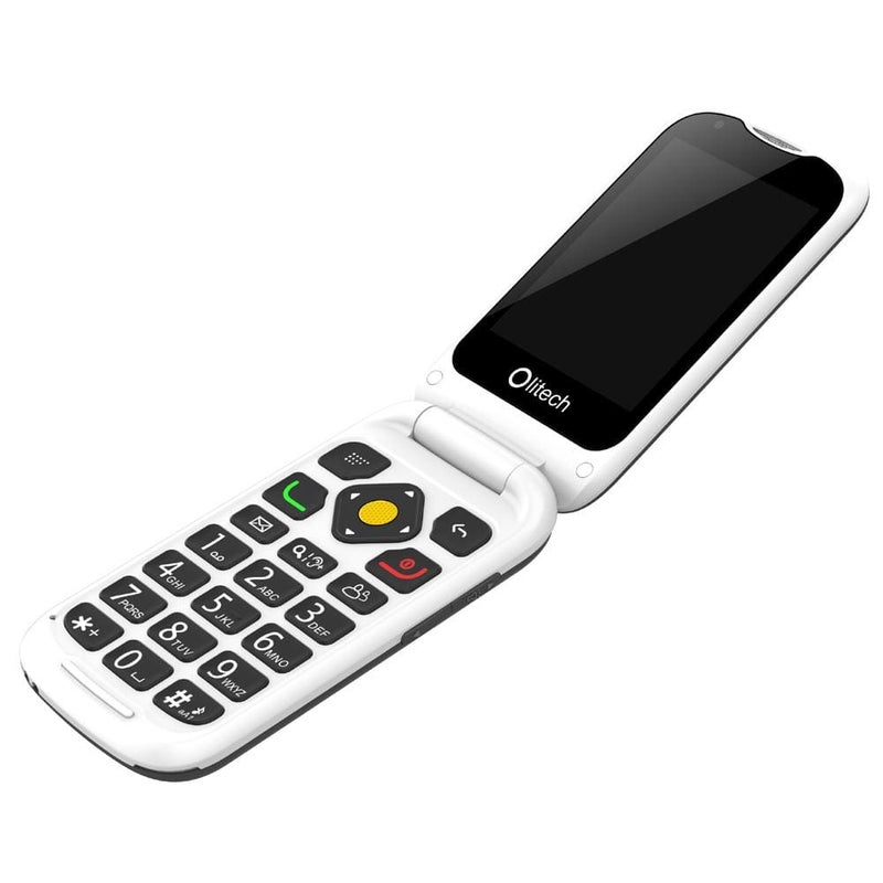 Olitech Easy Flip 4G Seniors Phone Big Buttons GPS Location Black