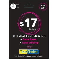 Telechoice $17 Prepaid SIM Plan - 4GB/ 28 Days