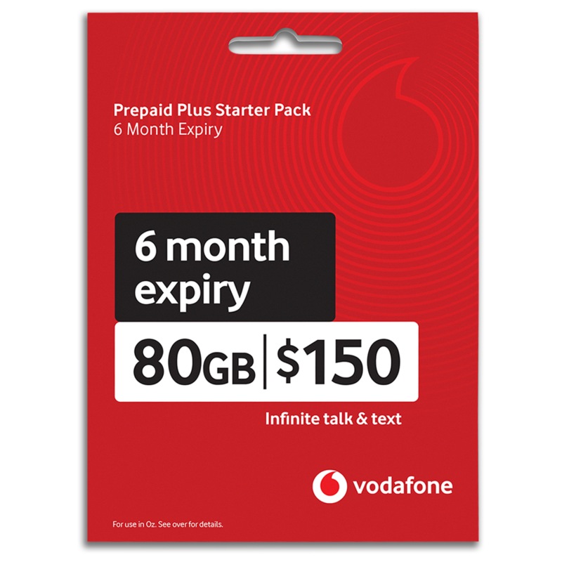 Buy Vodafone PrePaid 150 Starter Pack SIM Card MyDeal