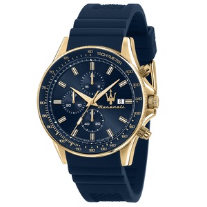 Maserati Sfida 44mm Blue Gold Chronograph Watch