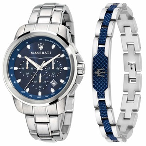 Maserati Successo 44mm Stainless Steel Chronograph with Bracelet Watch