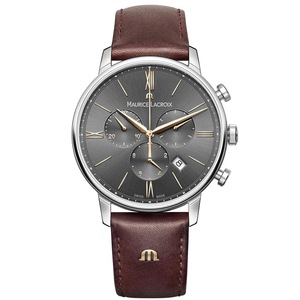 Maurice Lacroix ELIROS Chronograph Watch 40mm Brown Strap