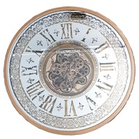 Persian Moving Cogs Clock Wall Clock Gold