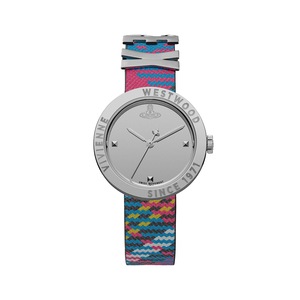 Vivienne Westwood Rebel Sex Silver Dial Tartan Leather Strap Watch